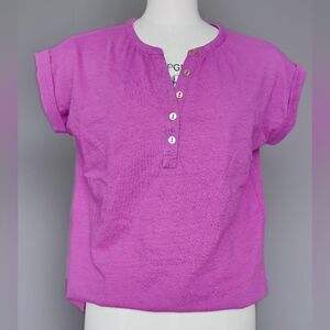 LOFT Women's Magenta Short Sleeve Tee